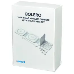 Bolero @memorii 2-in-1 Wireless Charger with Multi Cable Set White Gift Box